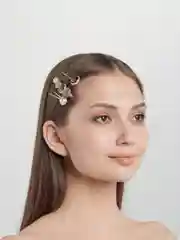 Зеленый заколки, 3 штуки