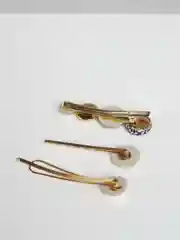 Зеленый заколки, 3 штуки
