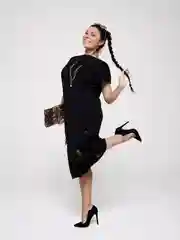 Черный платье SWAG ecopooh