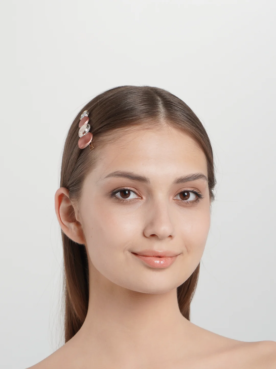 Коралловый меланж заколки "Сandy Сolor"