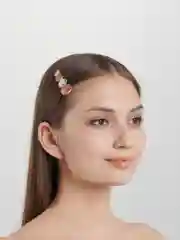 Коралловый меланж заколки "Сandy Сolor"