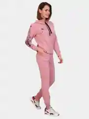 Кораллово-розовый костюм женский спортивный с брюками из футера с лайкрой