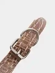 Бежевый ошейник кожаный однослойный