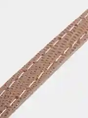 Бежевый ошейник кожаный однослойный