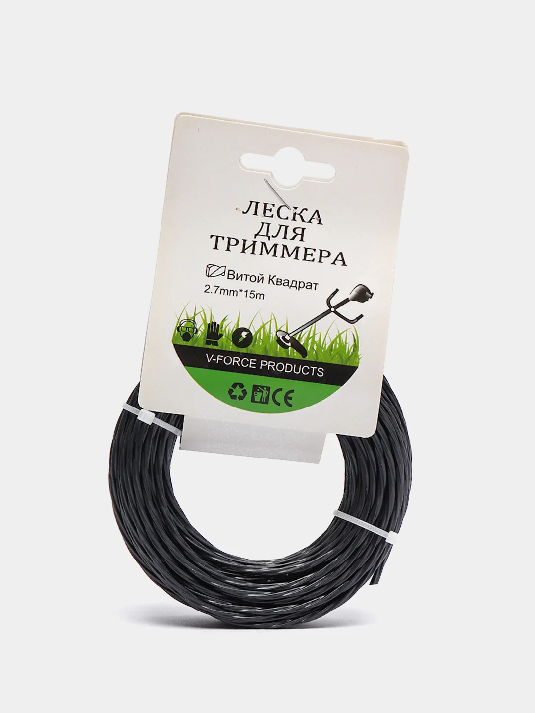 Серый леска для триммера 3,0мм, 2,7 мм, 2,4 мм звезда, витая звезда, длина 15 м