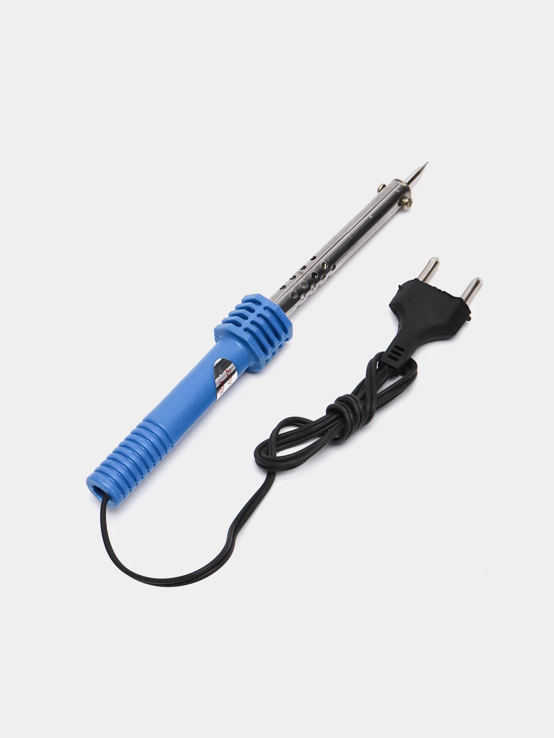 Синий паяльник электрический с пластиковой рукояткой Soldering Iron WD-62, 60 Вт