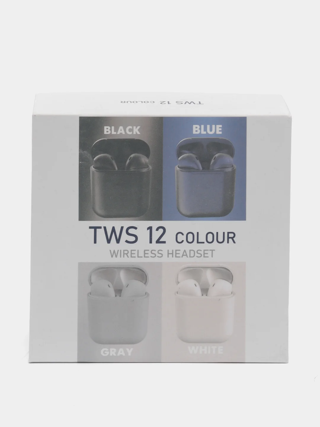 Черный беспроводные наушники TWS 12 ЦВЕТНЫЕ наушники-вкладыши BLUETOOTH