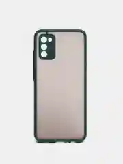 Зеленый чехол противоударный матовый для Samsung A02S