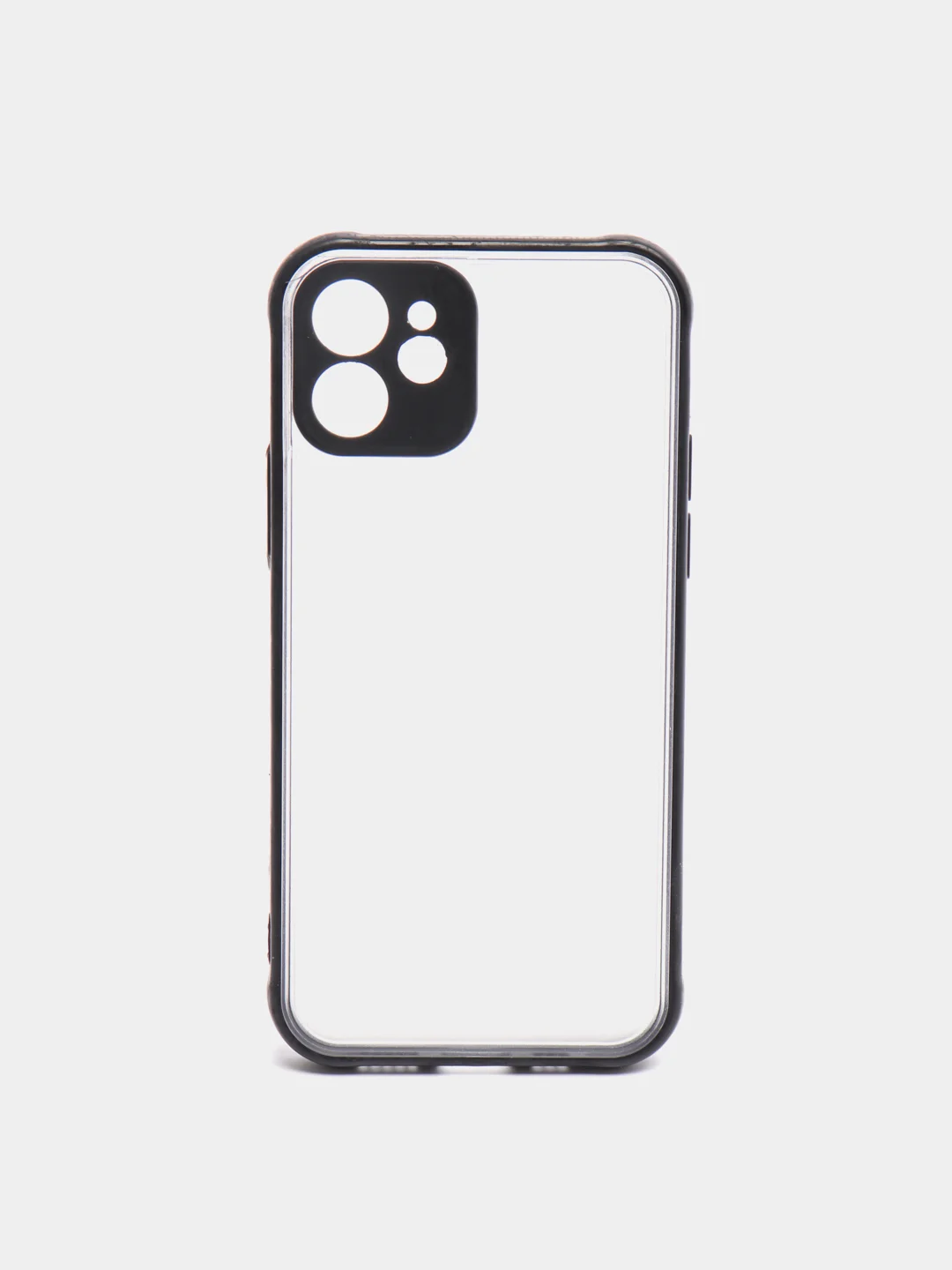 Черный чехол для телефона iPhone 12 Противоударный Прозрачный матовый