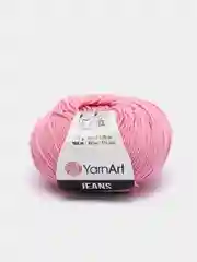 Розовый пряжа YarnArt Jeans, 50 г, 160 м