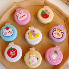 Карманное зеркало с расческой для волос "Мультяшки"