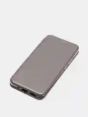 Серебряный чехол книжка Xiaomi Redmi 9A с функцией подставки