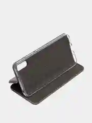 Серебряный чехол книжка Xiaomi Redmi 9A с функцией подставки