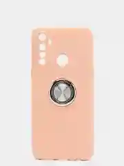 Бежевый чехол Realme C3 / 5 / 6i  Реалми С3 / 5 / 6ай силиконовый с кольцом держателем