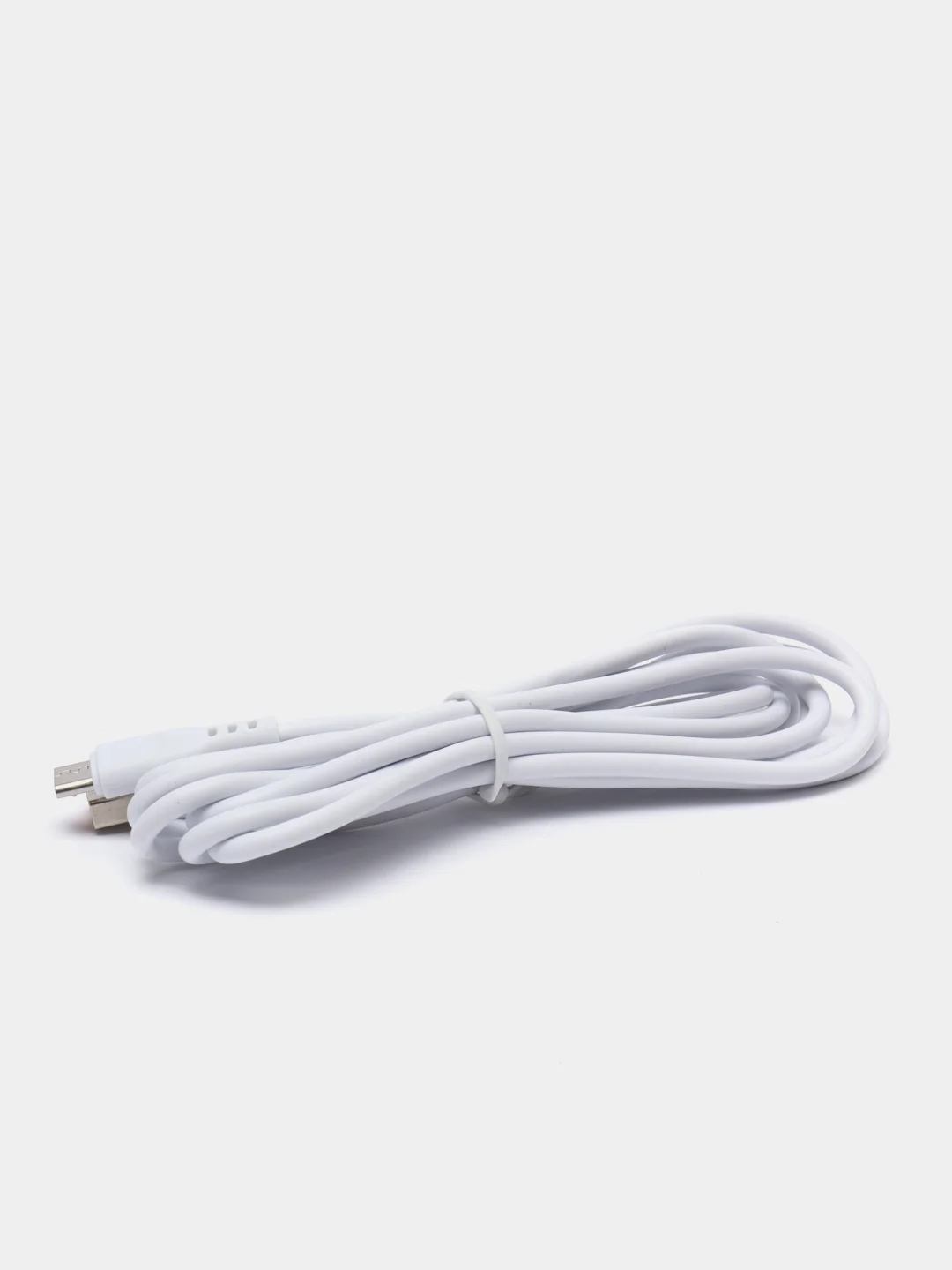 Белый кабель Denmen D23 microUSB, Type-C, Lightning, быстрая зарядка, 2.1 А, 2м