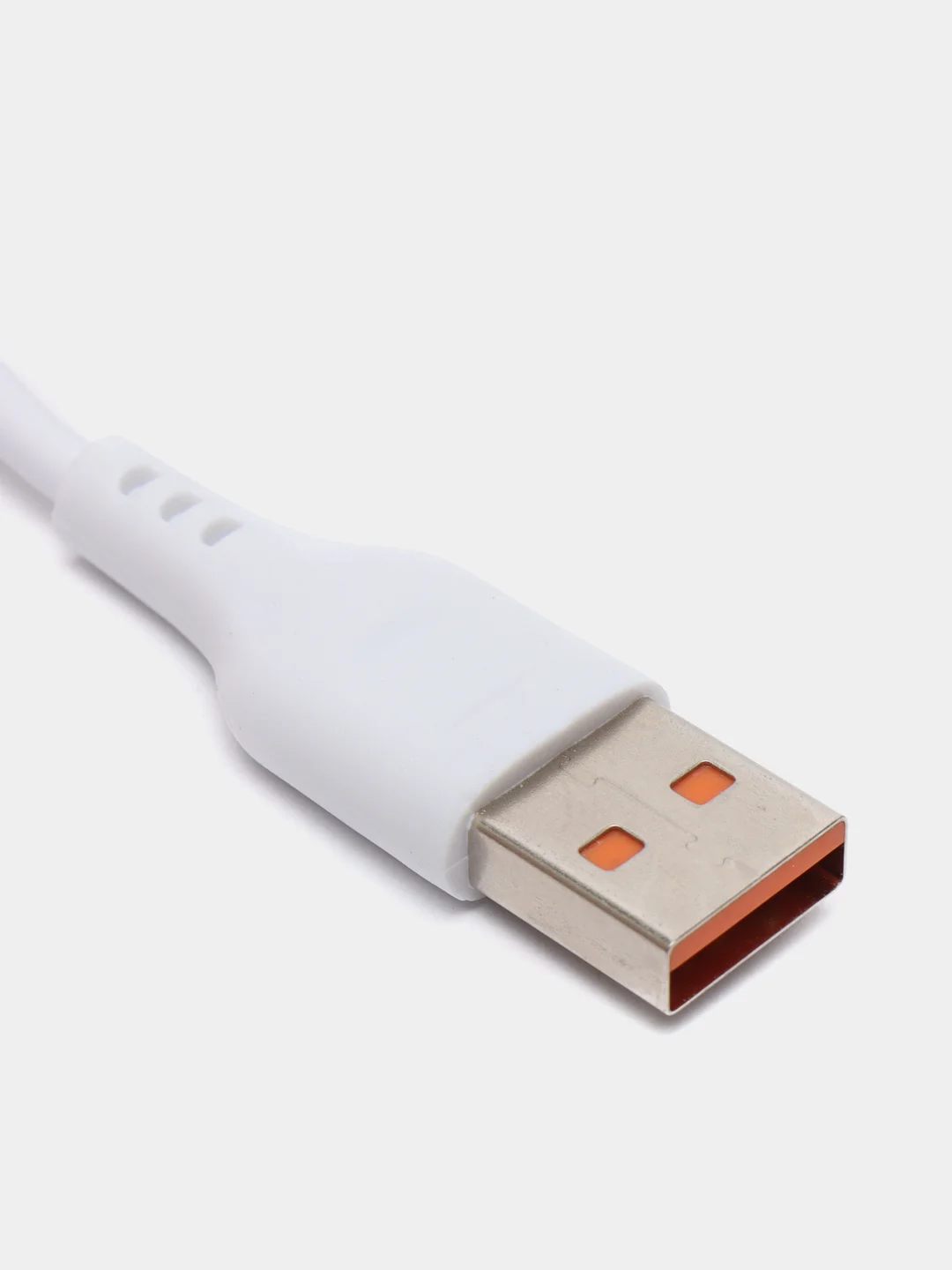 Белый кабель Denmen D23 microUSB, Type-C, Lightning, быстрая зарядка, 2.1 А, 2м