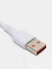 Белый кабель Denmen D23 microUSB, Type-C, Lightning, быстрая зарядка, 2.1 А, 2м