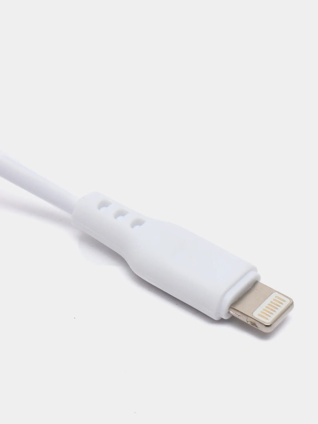 Белый кабель Denmen D23 microUSB, Type-C, Lightning, быстрая зарядка, 2.1 А, 2м