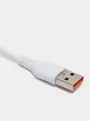 Белый кабель Denmen D23 microUSB, Type-C, Lightning, быстрая зарядка, 2.1 А, 2м