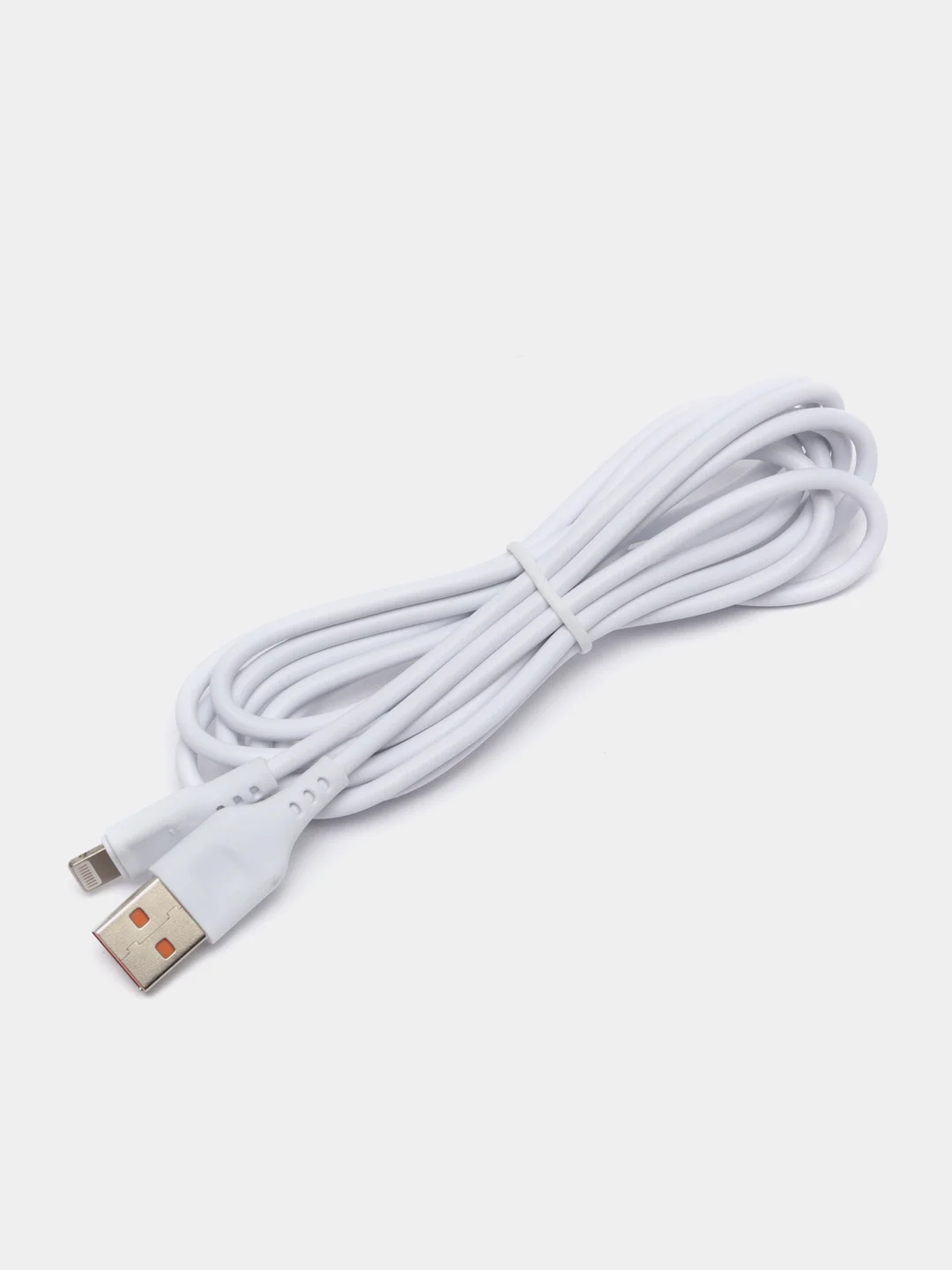 Белый кабель Denmen D23 microUSB, Type-C, Lightning, быстрая зарядка, 2.1 А, 2м