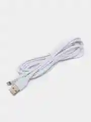 Белый кабель Denmen D23 microUSB, Type-C, Lightning, быстрая зарядка, 2.1 А, 2м