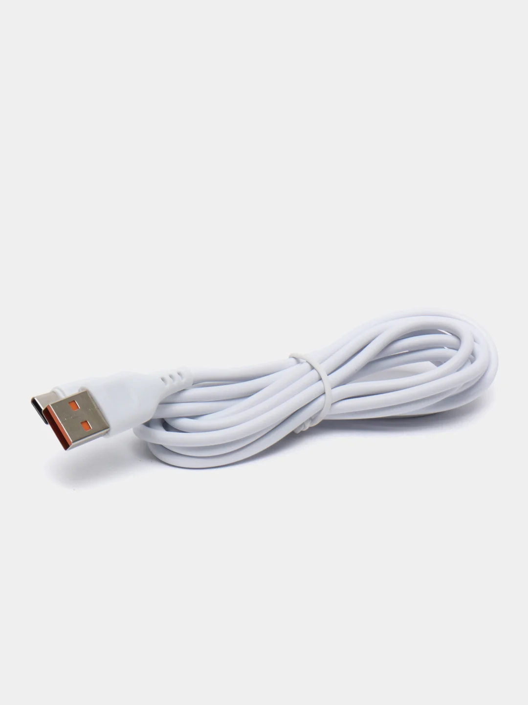 Белый кабель Denmen D23 microUSB, Type-C, Lightning, быстрая зарядка, 2.1 А, 2м