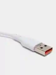Белый кабель Denmen D23 microUSB, Type-C, Lightning, быстрая зарядка, 2.1 А, 2м