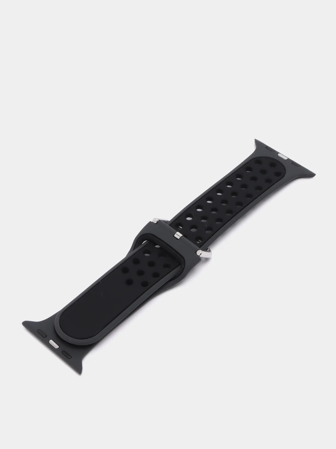 Угольный спортивный силиконовый ремешок для Apple Watch SE, 7, 6, 5, 4, 3, 2, 1
