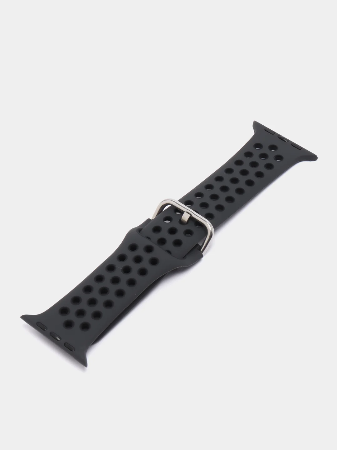 Угольный спортивный силиконовый ремешок для Apple Watch SE, 7, 6, 5, 4, 3, 2, 1