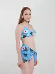Лазурный раздельный купальник с порео, 3 в 1