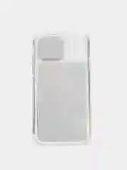 Коралловый меланж чехол iPhone 11 силиконовый переливающийся жидкий с блестками и защитой камеры