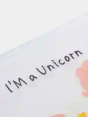 Прозрачный пенал/папка на молнии/Косметичка формат А5  Единорожки