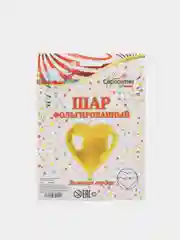 Золотой шар фольгироварнный " Сердце ", 45 см