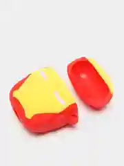 Багровый чехол для беспроводных наушников AirPods 1/2, с карабином, силиконовый