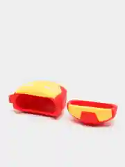 Багровый чехол для беспроводных наушников AirPods 1/2, с карабином, силиконовый