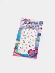 Голубой наклейки для дизайна ногтей "Единороги", 12 х 7,5 см