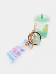 Зеленый брелок для ключей, подвеска на рюкзак, сумку, акриловый " Стакан "