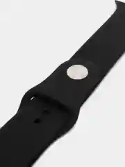 Черный ремешок на часы apple watch, браслет спортивный резиновый с принтом Пикачу аниме манга