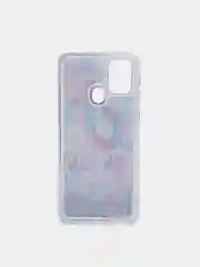 Индиго чехол Samsung Galaxy M31 (Самсунг Галакси М31) переливающийся жидкий с блестками