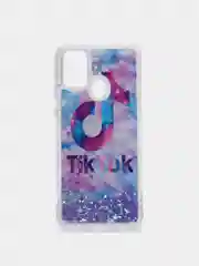 Индиго чехол Samsung Galaxy M31 (Самсунг Галакси М31) переливающийся жидкий с блестками