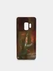 Коричневый чехол Samsung Galaxy S9, Самсунг Галакси С9 силиконовый с рисунком