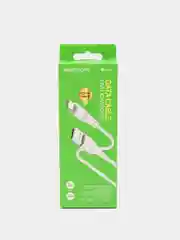 Белый usb-кабель Borofone BX43 для зарядки и передачи данных Lightning/Micro USB/Type-C, 3A, 1 м