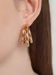 Кремовый серьги женские