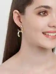 Желтый серьги женские