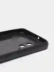 Черный чехол для Samsung A12, A32, A51, M12 силикон, экокожа с картинкой / рисунком