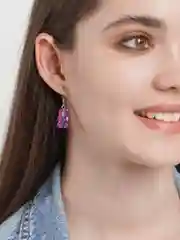 Фиолетовый серьги "Мармеладные мишки"