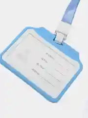 Голубой бейдж с держателем, чехол для пропуска, для карты
