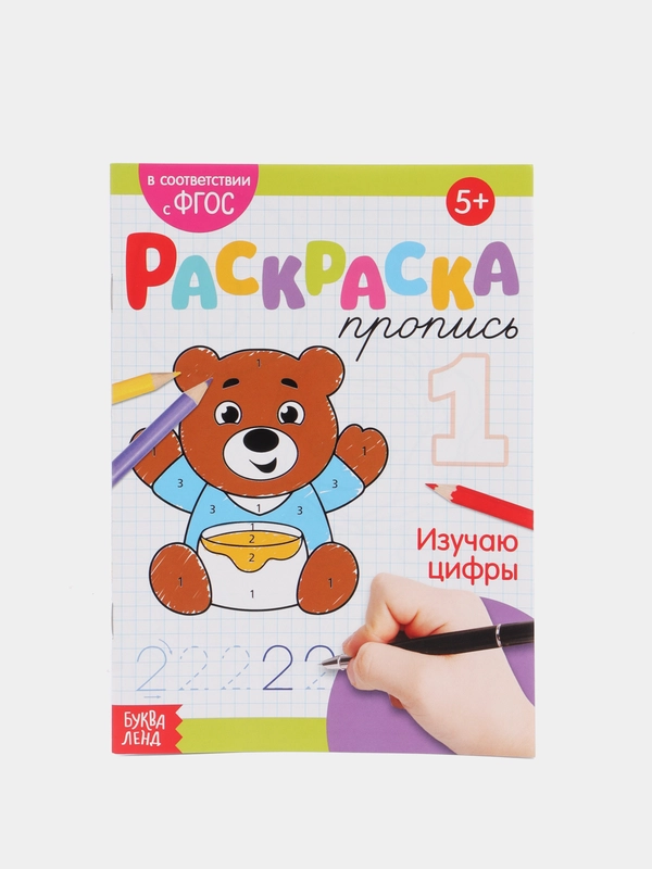 Раскраска пропись "Изучаю цифры" для детей