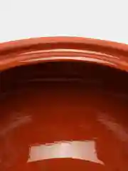 Горшок керамический 3л в духовку, кастрюля, супница, жаровня в СВЧ без ручек, Коричневый