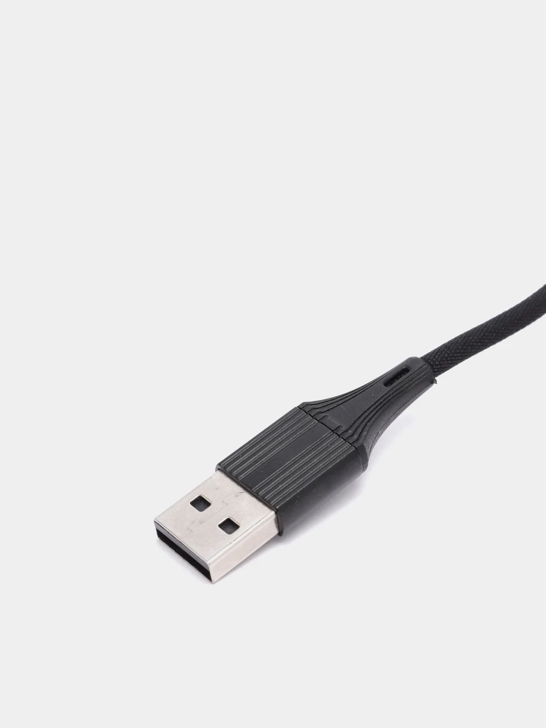 Черный кабель USB - Type-C WALKER C705, в текстильной оплетке